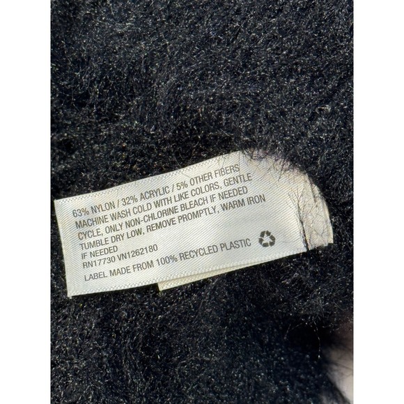 A New Day Women's Black Fuzzy Knit Sweater Crew Neck Soft Pullover Size S - Picture 5 of 7